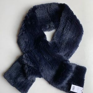 Vince Rabbit Fur Scarf (Coastal Blue)